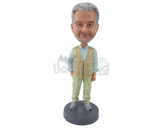 Custom Bobblehead Gorgeous Man Wearing Dress With Jacket And Pants - Leisure & Casual Casual Males Personalized Bobblehead & Cake Topper Custom Bobblehead Gorgeous Man Wearing Dress With Jacket And Pants - Leisure & Casual Casual Males Personalized Bobblehead & Cake Topper